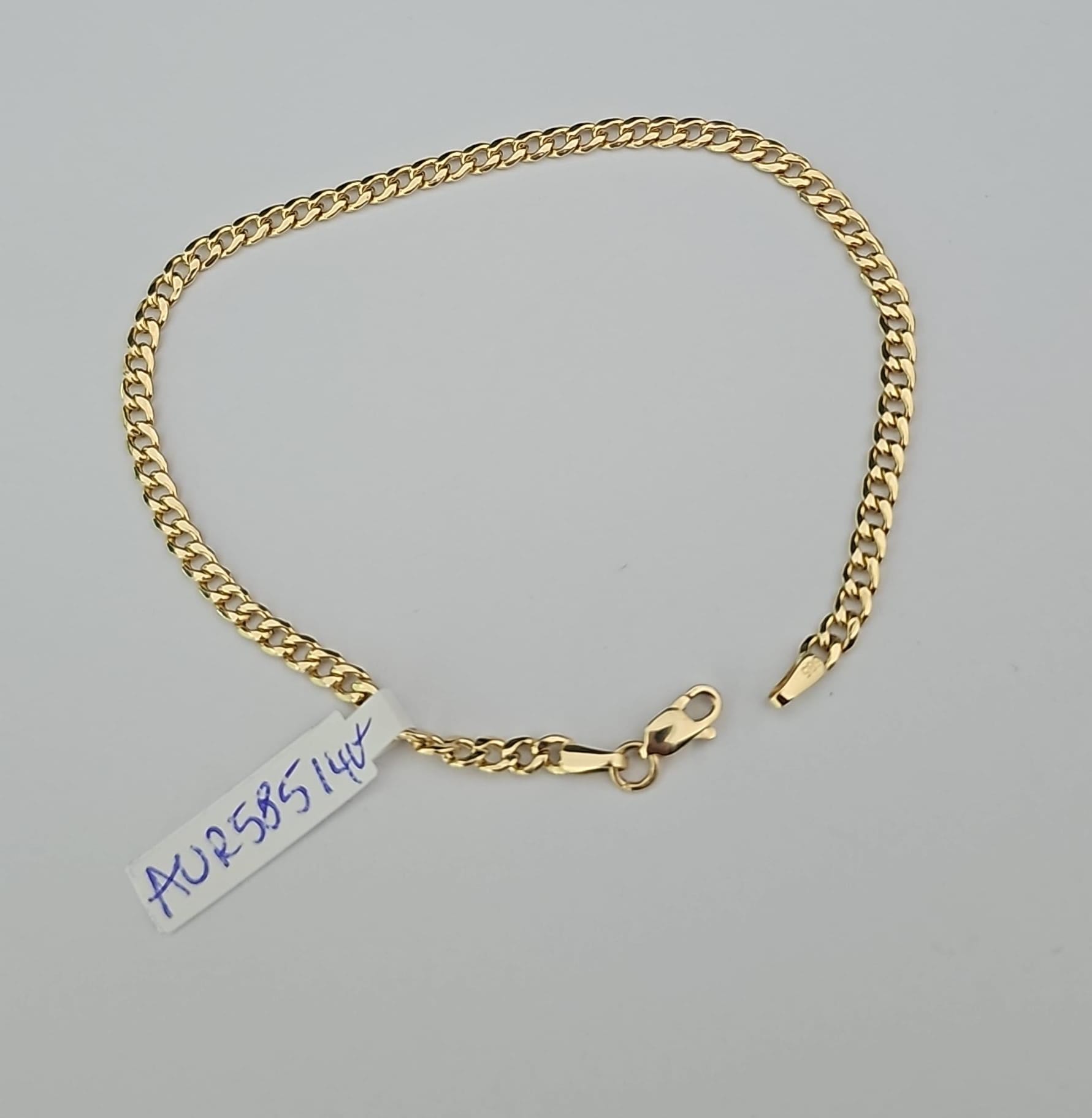 Brățară bărbătească din aur 14K – model clasic cubanez, 20 cm